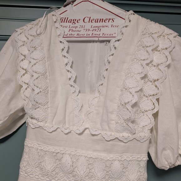 NWT endless rose White Lace Fit-and-Flare Mini Dress XS - Picture 2 of 11